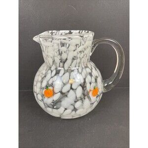 Anthropologie Mystic Juice Water Pitcher Orange Pumpkin  Halloween Decor 80 Oz